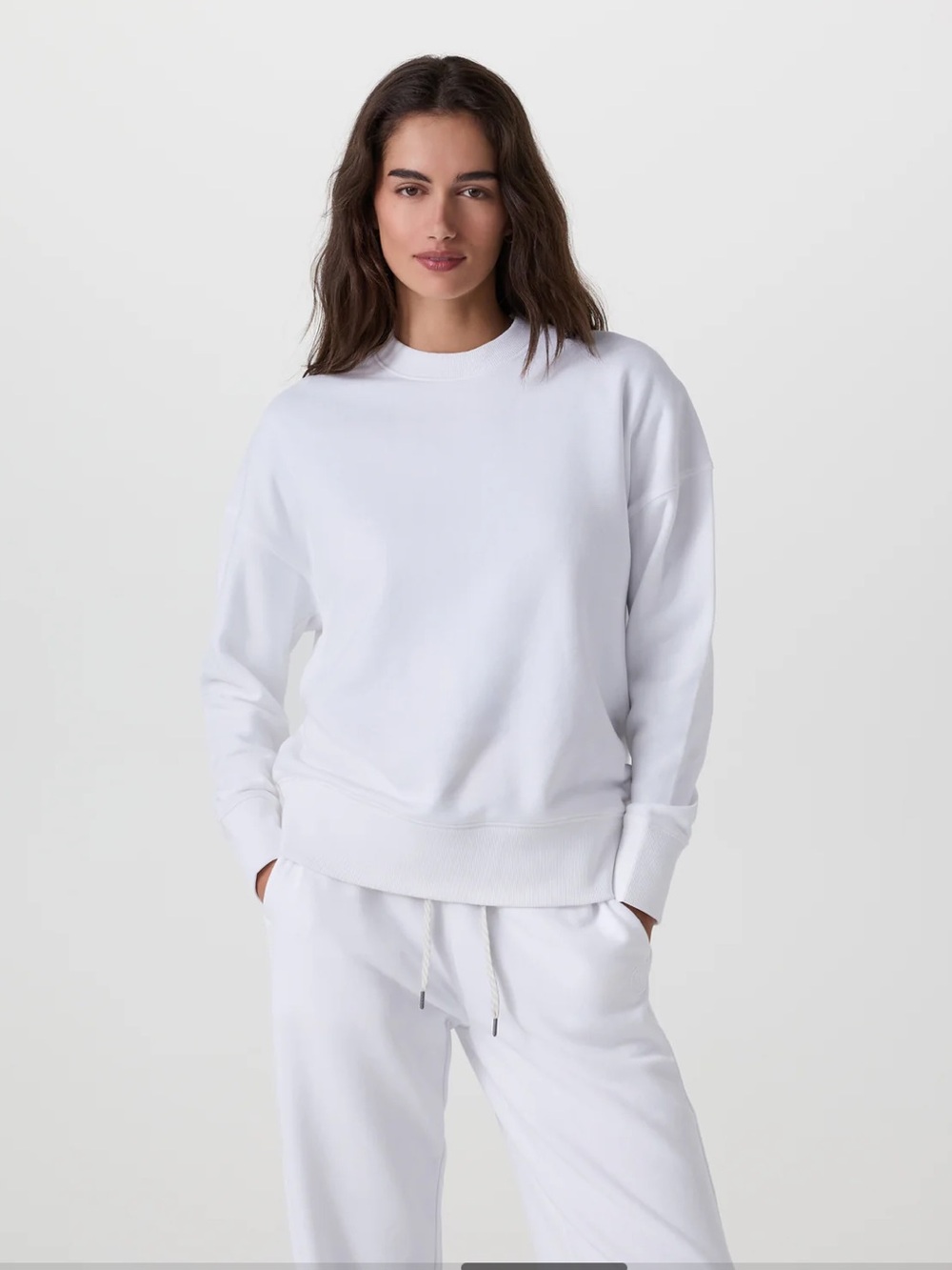 Vuori Sedona Weekender Crew Pullover | White | Size Small